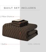 Elegant Comfort 3-Piece Quilted Reversible Bedspread Coverlet Set with Pillow Sh... - Image 4