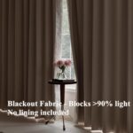 VisionaryHomeDesign Blackout Pinch Pleat Curtains with Embroidery Trim -Soft Bei... - Image 5
