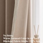 VisionaryHomeDesign Blackout Pinch Pleat Curtains with Embroidery Trim -Soft Bei... - Image 6
