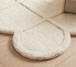 Selena Scallop Wool Area Rug – Hand-Tufted, Scalloped Edge, Modern Plaid Checker... - Image 8