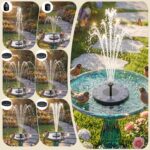 AISITIN 2.5W Solar Bird Bath Fountain Pump, Solar Fountain for Bird Bath with 6 ... - Image 4