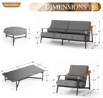 Sophia & William Luxury Patio Furniture Set Outdoor Conversation Set 6pcs, 6.3" ... - Image 9