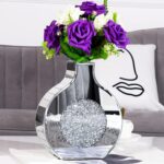 Flower Vase Mirror Finish Vases for Decor, Crystal Decorative Vase for Flower Ci... - Image 3