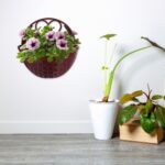 jojofuny 3pcs Plastic Wall-Mounted Flower Basket Set Simulated Rattan Wall Plant... - Image 5