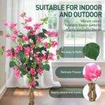 YEPDIN 47.3 inch Artificial Bougainvillea Tree，Faux Flowers Plants with White De... - Image 5