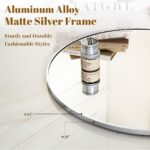 VooBang Silver Round Bathroom Mirror, 24 inch Circle Wall Mounted Hanging Mirror... - Image 4