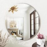 VooBang Silver Round Bathroom Mirror, 24 inch Circle Wall Mounted Hanging Mirror... - Image 7