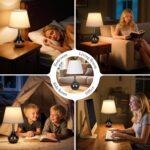 Seealle Touch Table Lamp for Bedroom, 3-Way Dimmable Small Bedside Lamps for Nig... - Image 7