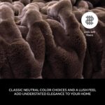Mon Chateau 60" x 70" Hearthside Faux Fur Throw Blanket, Reversible Soft Blanket... - Image 3