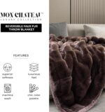Mon Chateau 60" x 70" Hearthside Faux Fur Throw Blanket, Reversible Soft Blanket... - Image 4
