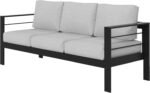 Wisteria Lane Patio Furniture Aluminum Sofa, All-Weather Outdoor 3 Seats Couch, ... - Image 8