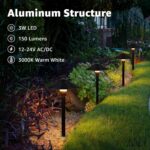 SUNVIE LED Low Voltage Landscape Lights 3W Cast-Aluminum Pathway Lights Low Volt... - Image 3