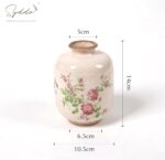 SYDDOL White Ceramic Vase, Small French Country Style Porcelian Vase Hand Painte... - Image 3