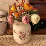 SYDDOL White Ceramic Vase, Small French Country Style Porcelian Vase Hand Painte... - Image 4