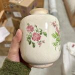 SYDDOL White Ceramic Vase, Small French Country Style Porcelian Vase Hand Painte... - Image 6