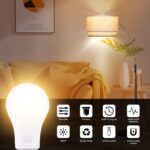 A19 LED Light Bulbs with Remote Control, 800LM 9W (60W Equivalent) Bulbs,Steples... - Image 3