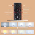 A19 LED Light Bulbs with Remote Control, 800LM 9W (60W Equivalent) Bulbs,Steples... - Image 6