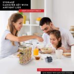 DWËLLZA KITCHEN Cereal Containers Storage 4L Set of 4 Airtight Food Storage Cont... - Image 3