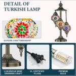 Marrakech Turkish Lamp 3 Globes Moroccan Table Lamp with Bronze Base, 23" Tall H... - Image 5