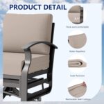 Aluminum Outdoor Patio Furniture Set,5 Pieces 4 Seats Patio Conversation Sets wi... - Image 4