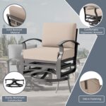 Aluminum Outdoor Patio Furniture Set,5 Pieces 4 Seats Patio Conversation Sets wi... - Image 5