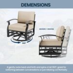 Aluminum Outdoor Patio Furniture Set,5 Pieces 4 Seats Patio Conversation Sets wi... - Image 6