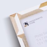 Handicrafts Home 5x7 Picture Frame– Woodline Pattern Brown White Handmade Decora... - Image 5
