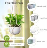 USLAI Macrame Plant Hanger Indoor Outdoor, Fits 4 to 15 Inch Pots, Strong Hangin... - Image 4