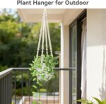 USLAI Macrame Plant Hanger Indoor Outdoor, Fits 4 to 15 Inch Pots, Strong Hangin... - Image 6