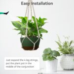 USLAI Macrame Plant Hanger Indoor Outdoor, Fits 4 to 15 Inch Pots, Strong Hangin... - Image 7