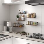 CRUGLA Floating Shelves Wall Mounted Set of 5, Hanging Storage Wall Shelf with R... - Image 5