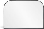 Black Wall Mirror 30" x 20", Modern Mantel Minimalist Home Decor, Brushed Black ... - Image 3