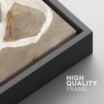 SIGNFORD Framed Canvas Print Wall Art Set Abstract White and Beige Brushstrokes ... - Image 6