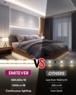EMITEVER COB LED Strip Lights Neutral White 16.4ft, 4000K Ra 90+ Tape Light Prem... - Image 3