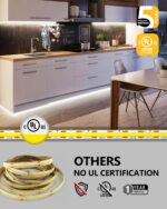 EMITEVER COB LED Strip Lights Neutral White 16.4ft, 4000K Ra 90+ Tape Light Prem... - Image 5