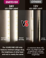 EMITEVER COB LED Strip Lights Neutral White 16.4ft, 4000K Ra 90+ Tape Light Prem... - Image 6