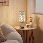Hong-in Crystal Lamp Touch Control Set of 2, Sliver Crystal Table Lamps with USB... - Image 6