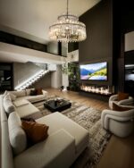 Wellmet Black Modern Glass Chandelier, Castle Design Large Pendant Light, 9-Ligh... - Image 6