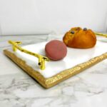 White and Gold Marble Tray (11.7X7.8X1.5 Inch, 4lbs) Luxury Display in Home and ... - Image 4