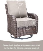 Luxury 24x24x6 Inch Outdoor Chair Cushions - Water&UV&Fade Resistant 1 Set Zippe... - Image 4
