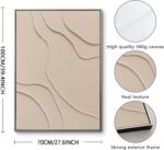 ARTINME Large Abstract Textured Wall Art Hand Painted Canvas Modern Oil Painting... - Image 3