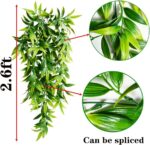 SzJias Artificial Hanging Plants Fake Bamboo Leaves Plants Fake Hanging Plants f... - Image 5