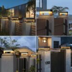 Modern Luxury Pillar Lights with LED Warm Lighting - Stainless Steel Outdoor Pos... - Image 7
