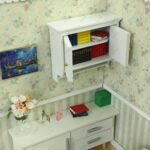 iLAND Dollhouse Furniture on 1/12 Scale, Dollhouse Kitchen Cabinet Miniature She... - Image 6