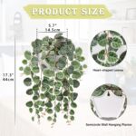 Briful Faux Hanging Plants Indoor 17'' Artificial String of Heart Plants with Se... - Image 3