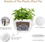 WSMKSZ 12 Inch Large Plant Pots for Indoor or Outdoor Plants, Wide Water Ripples... - Image 4