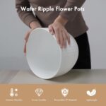 WSMKSZ 12 Inch Large Plant Pots for Indoor or Outdoor Plants, Wide Water Ripples... - Image 5
