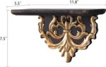 SOFE Distressed Black and Gold Floating Shelves Wood, 12" Long Wall Shelving Dis... - Image 4