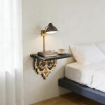 SOFE Distressed Black and Gold Floating Shelves Wood, 12" Long Wall Shelving Dis... - Image 5