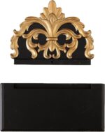 SOFE Distressed Black and Gold Floating Shelves Wood, 12" Long Wall Shelving Dis... - Image 7